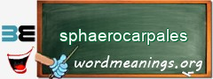 WordMeaning blackboard for sphaerocarpales